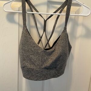 Balance Collection Heather Gray Strappy Sports Bra